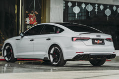 Audi S5 A5 S-line (with s-line bumper, does not base model) B9 2017 2018 2019 with Aftermarket Parts - Rear Diffuser Carbon Fiber from BCTXE Tuning