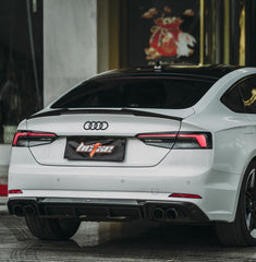 Audi S5 A5 S-line (with s-line bumper, does not base model) B9 2017 2018 2019 with Aftermarket Parts - Rear Diffuser Carbon Fiber from BCTXE Tuning