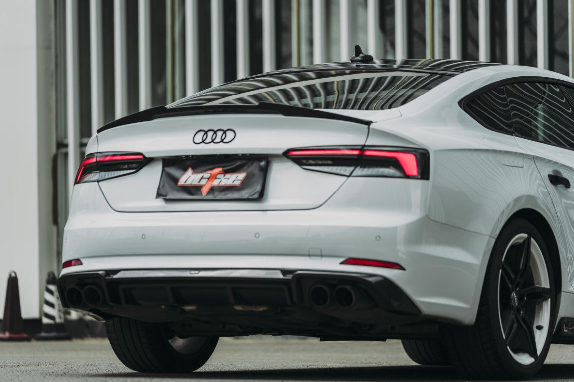 Audi S5 A5 S-line (with s-line bumper, does not base model) B9 2017 2018 2019 with Aftermarket Parts - Rear Diffuser Carbon Fiber from BCTXE Tuning