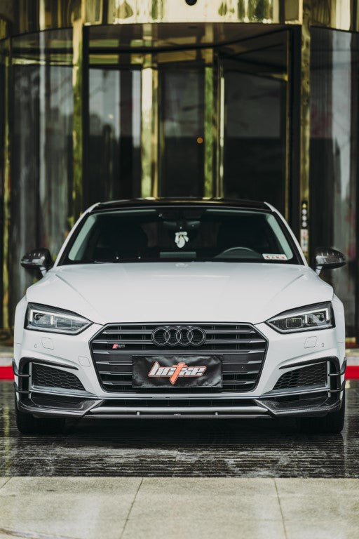Audi S5 A5 S-line (with s-line bumper, does not base model) B9 2017 2018 2019 with Aftermarket Parts - Front Lip Carbon Fiber from BCTXE Tuning