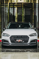 Audi S5 A5 S-line (with s-line bumper, does not base model) B9 2017 2018 2019 with Aftermarket Parts - Front Lip Carbon Fiber from BCTXE Tuning