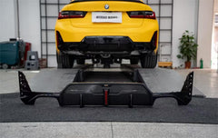 BMW 3 Series 330i (with M-package bumper, does not fit base model) M340i G20 G21 LCI 2023 2024 with Aftermarket Parts - Rear Diffuser Pre-preg Carbon Fiber from BCTXE Tuning