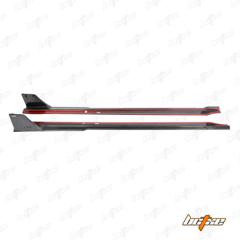BMW M2 / M2C G87 2023-ON with Aftermarket Parts - Side Skirts Dry Pre-preg Carbon from BCTXE Tuning