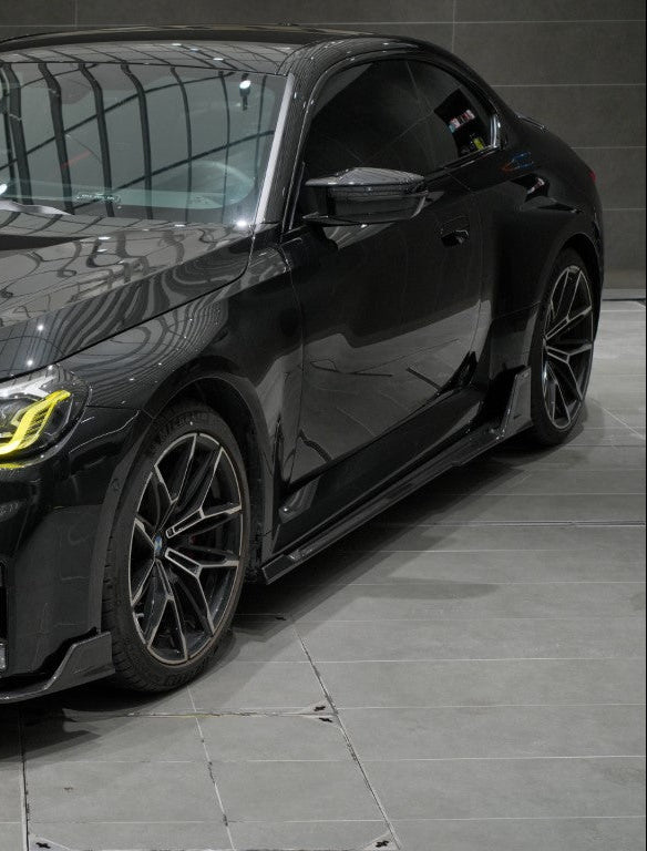 BMW M2 / M2C G87 2023-ON with Aftermarket Parts - Side Skirts Dry Pre-preg Carbon from BCTXE Tuning