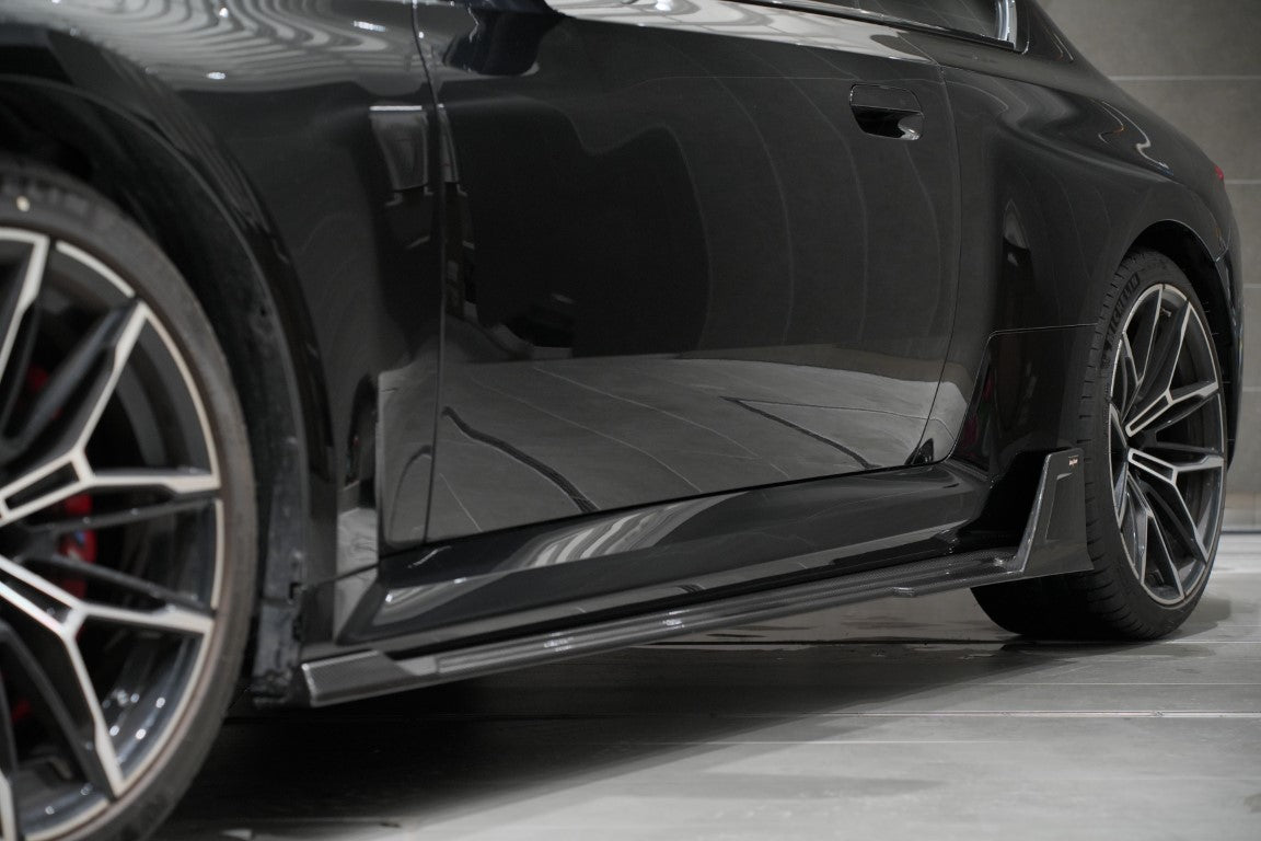 BMW M2 / M2C G87 2023-ON with Aftermarket Parts - Side Skirts Dry Pre-preg Carbon from BCTXE Tuning