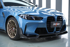 BMW M3 G80 G81 2021-ON & M4 G82 G83 2021-ON with Aftermarket Parts - V3 Style Pre-preg Carbon Fiber Front Lip from BCTXE Tuning