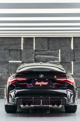 BMW M4 G82 G83 2021 2022 2023 2024 with Aftermarket Parts - V3 Rear Diffuser & Canards Pre-preg Carbon Fiber from BCTXE Tuning