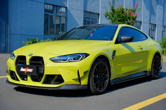BMW M3 G80 G81 & M4 G82 G83 2021 2022 2023 2024 with Aftermarket Parts - V2 Style Front Lip Pre-preg Carbon Fiber from BCTXE Tuning