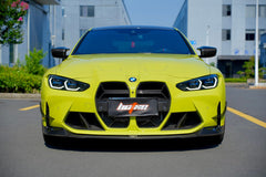 BMW M3 G80 G81 & M4 G82 G83 2021 2022 2023 2024 with Aftermarket Parts - V2 Style Front Lip Pre-preg Carbon Fiber from BCTXE Tuning