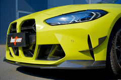 BMW M3 G80 G81 & M4 G82 G83 2021 2022 2023 2024 with Aftermarket Parts - V2 Style Front Lip Pre-preg Carbon Fiber from BCTXE Tuning
