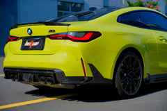 BMW M4 G82 G83 2021-ON with Aftermarket Parts - V2 Style Pre-preg Carbon Fiber Rear Diffuser & Canards from BCTXE Tuning