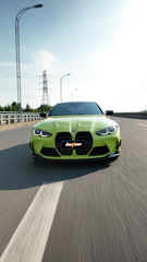 BMW M3 G80 G81 & M4 G82 G83 2021 2022 2023 2024 with Aftermarket Parts - V2 Style Front Lip Pre-preg Carbon Fiber from BCTXE Tuning