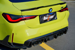 BMW M4 G82 G83 2021-ON with Aftermarket Parts - V2 Style Pre-preg Carbon Fiber Rear Diffuser & Canards from BCTXE Tuning