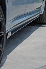 BMW X3 G01 & X3M X3MC F97 (Fits Both Pre-LCI & LCI) 2019 2020 2021 2022 2023 2024 & X4 G02 & X4M X4MC F98 (Fits Both Pre-LCI & LCI) 2019 2020 2021 2022 2023 2024 with Aftermarket Parts - V2 Side Skirts Pre-preg Carbon Fiber from BCTXE Tuning