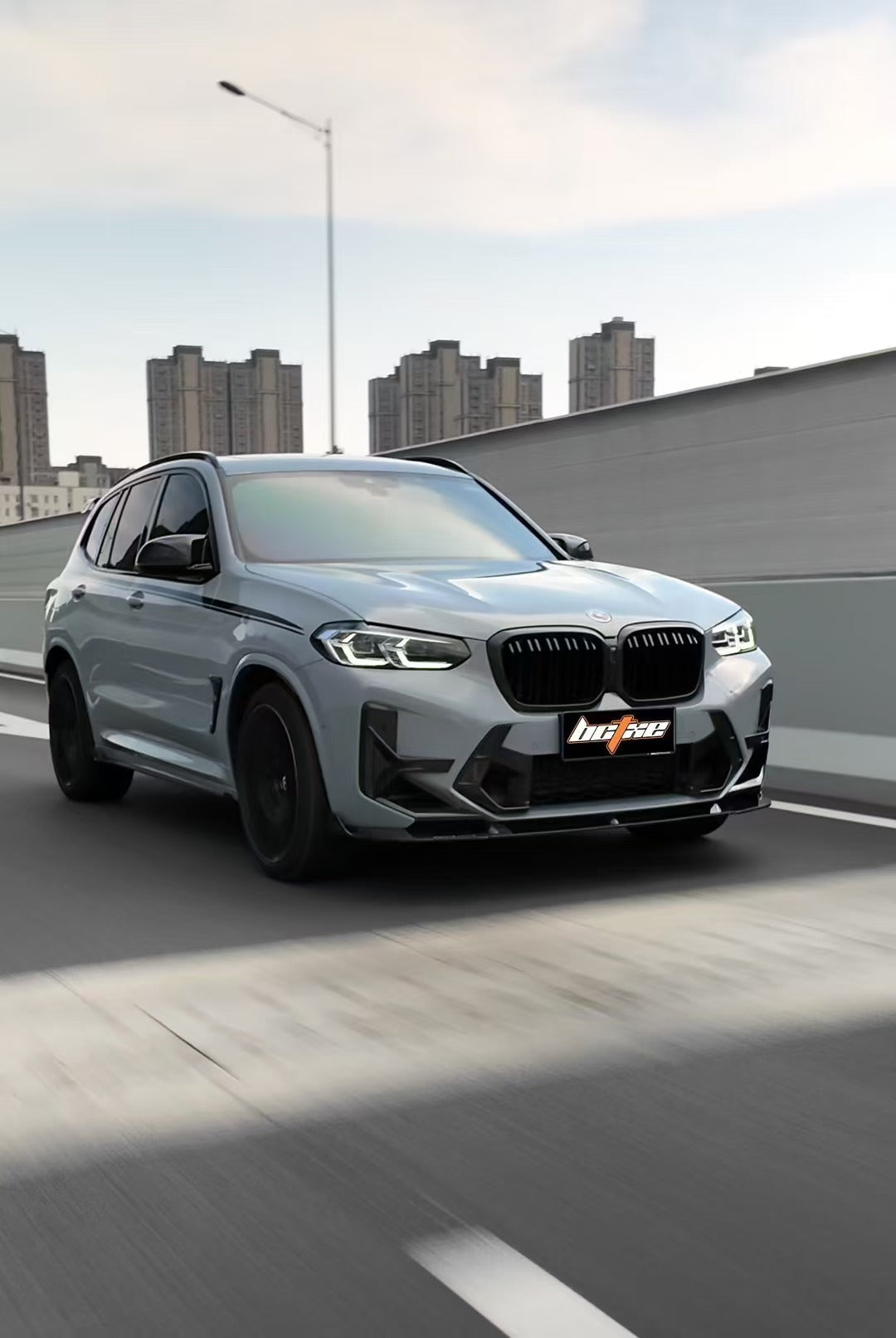 BMW X3M X3MC F97 LCI 2022 2023 2024 & X4M X4MC F98 LCI 2022 2023 2024 with Aftermarket Parts - Middle Vent Bumper Valences Pre-preg Carbon Fiber from BCTXE Tuning