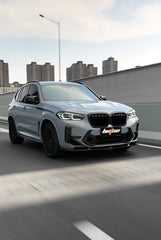 BMW X3M X3MC F97 LCI 2022 2023 2024 & X4M X4MC F98 LCI 2022 2023 2024 with Aftermarket Parts - Fiber Side Vent Bumper Valences Pre-preg Carbon from BCTXE Tuning