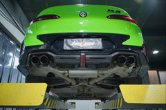 BMW X4M X4MC F98 LCI 2022 2023 2024 with Aftermarket Parts - Rear Diffuser & Canards Carbon Fiber from BCTXE Tuning