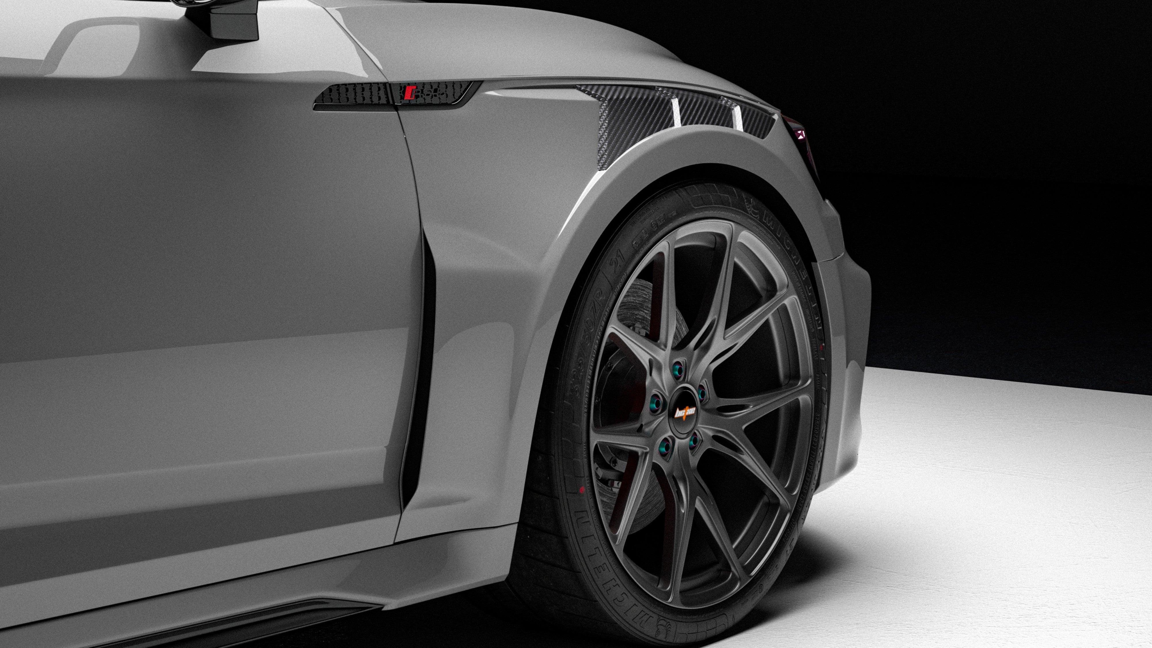 Audi RS5 B9 B9.5 2017 2018 2019 2020 2021 2022 2023 2024 2025 with Aftermarket Parts - Front Fenders Dry Pre-preg Carbon Fiber from BCTXE Tuning
