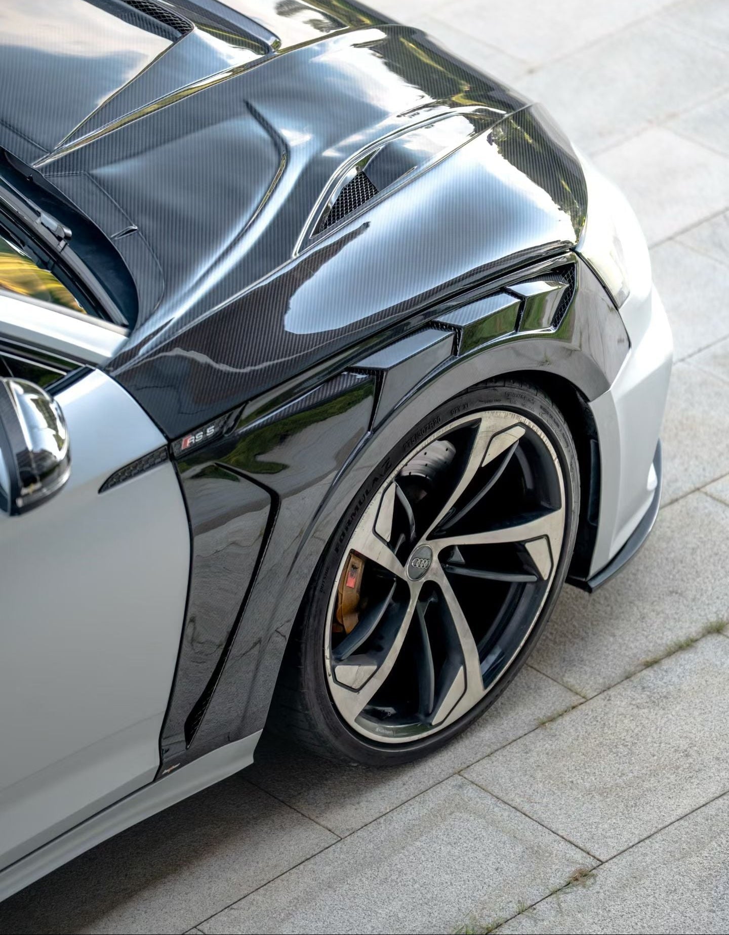 Audi S5 A5 B9 B9.5 2017-Early 2025 with Aftermarket Parts - Front Fenders Dry Pre-preg Carbon Fiber from BCTXE Tuning