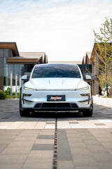 Tesla Model Y Juniper 2026-ON with Aftermarket Parts - Front Lip Dry Pre-preg Carbon Fiber from BCTXE Tuning