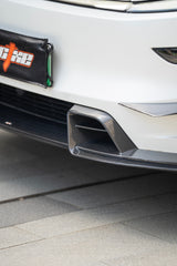 Tesla Model Y Juniper 2026-ON with Aftermarket Parts - Front Lip Dry Pre-preg Carbon Fiber from BCTXE Tuning