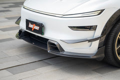 Tesla Model Y Juniper 2026-ON with Aftermarket Parts - Front Lip Dry Pre-preg Carbon Fiber from BCTXE Tuning