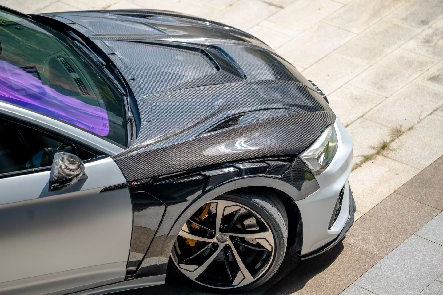 Audi RS5 S5 A5 B9 B9.5 2017-Early 2025 with Aftermarket Parts - Hood Dry Pre-preg Carbon Fiber from BCTXE Tuning