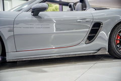 Porsche 718 Cayman / Boxster / GTS 2017-ON with Aftermarket Parts - Side Skirts Pre-preg Carbon Fiber from BCTXE Tuning