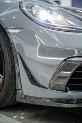 Porsche 718 Cayman / Boxster / GTS 2017-ON with Aftermarket Parts - Front Canards Pre-preg Carbon Fiber from BCTXE Tuning