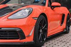 Porsche 718 Cayman / Boxster / GTS 2017-ON with Aftermarket Parts - Upper Valences Pre-preg Carbon Fiber from BCTXE Tuning
