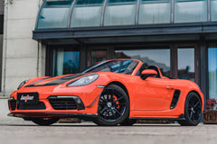 Porsche 718 Cayman / Boxster / GTS 2017-ON with Aftermarket Parts - Front Lip Pre-preg Carbon Fiber from BCTXE Tuning