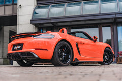 Porsche 718 Cayman / Boxster / GTS 2017-ON with Aftermarket Parts - Side Skirts Pre-preg Carbon Fiber from BCTXE Tuning