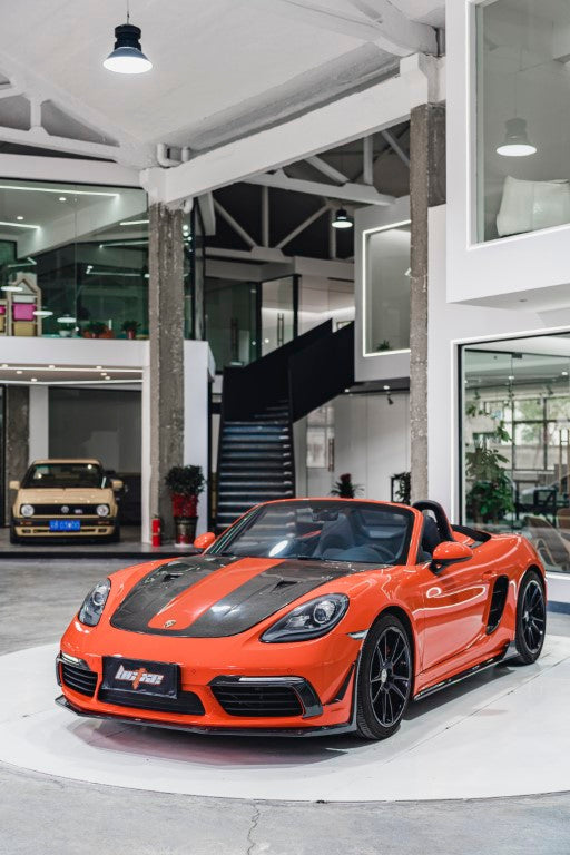 Porsche 718 Cayman / Boxster / GTS 2017-ON with Aftermarket Parts - Side Skirts Pre-preg Carbon Fiber from BCTXE Tuning