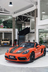 Porsche 718 Cayman / Boxster / GTS 2017-ON with Aftermarket Parts - Side Skirts Pre-preg Carbon Fiber from BCTXE Tuning