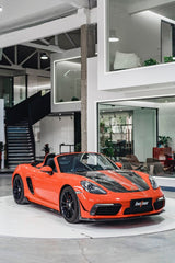 Porsche 718 Cayman / Boxster / GTS 2017-ON with Aftermarket Parts - Upper Valences Pre-preg Carbon Fiber from BCTXE Tuning