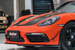 Porsche 718 Cayman / Boxster / GTS 2017-ON with Aftermarket Parts - Upper Valences Pre-preg Carbon Fiber from BCTXE Tuning