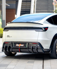 Tesla Model Y Juniper 2026-ON with Aftermarket Parts - Rear Diffuser Dry Pre-preg Carbon Fiber from BCTXE Tuning