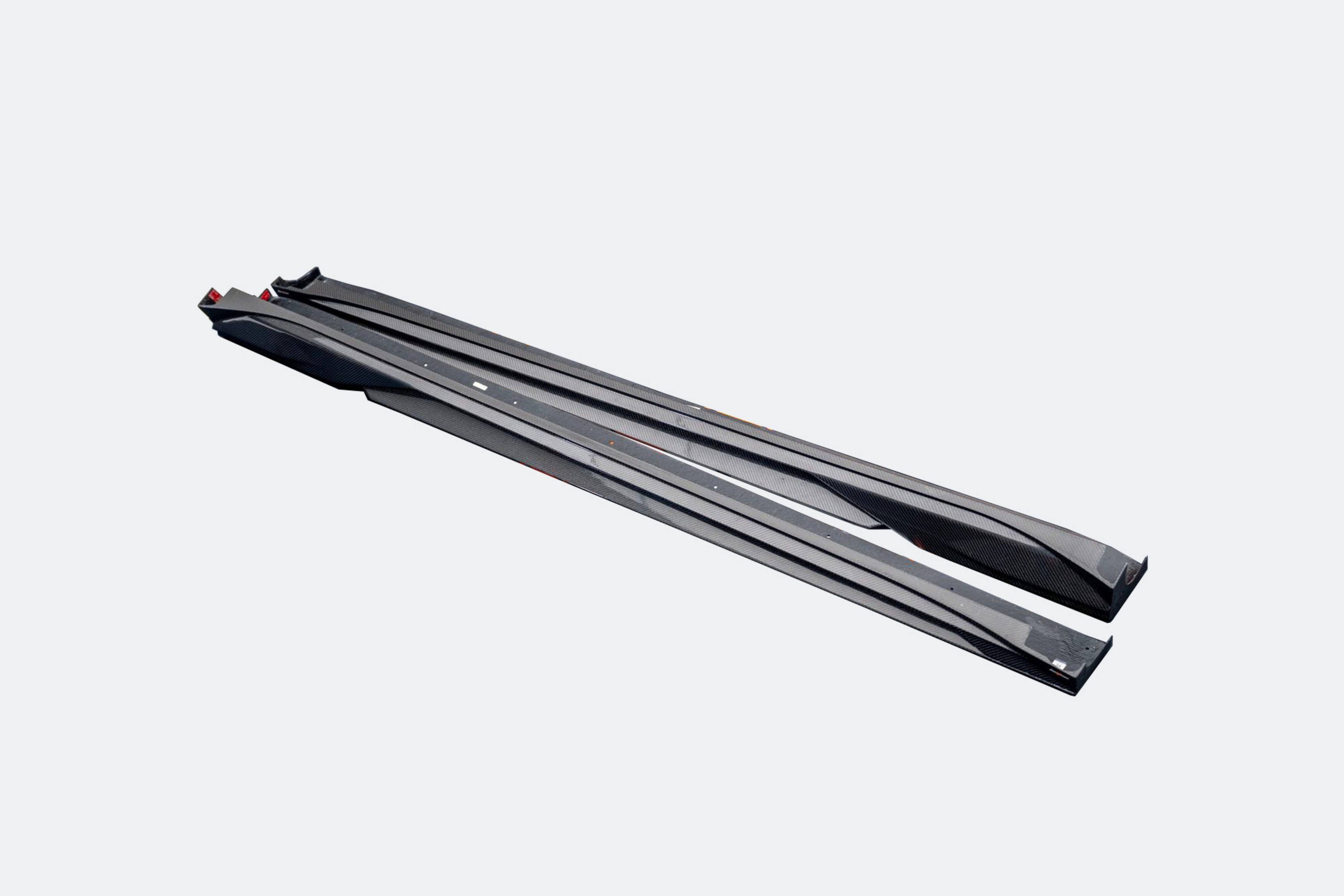 Tesla Model Y Juniper 2026-ON with Aftermarket Parts - Side Skirts Dry Pre-preg Carbon Fiber from BCTXE Tuning
