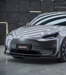 esla Model Y Performance AWD Long Range RWD Standard 2020 2021 2022 2023 2024 2025 with Aftermarket Parts - V1 Front Lip Carbon Fiber from BCTXE Tuning