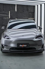 esla Model Y Performance AWD Long Range RWD Standard 2020 2021 2022 2023 2024 2025 with Aftermarket Parts - V1 Front Lip Carbon Fiber from BCTXE Tuning