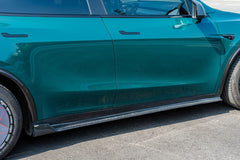 Tesla Model Y Performance AWD Long Range RWD Standard 2020 2021 2022 2023 2024 2025 with Aftermarket Parts - V1 Side Skirts Carbon Fiber from BCTXE Tuning
