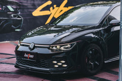 Volkswagen GTI & R-line MK8 2022-ON with Aftermarket Parts - V2 Style Pre-preg Carbon Fiber Front Lip from BCTXE Tuning