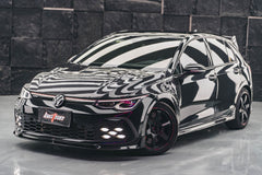 Volkswagen GTI & R-line MK8 2022-ON with Aftermarket Parts - V2 Style Pre-preg Carbon Fiber Front Lip from BCTXE Tuning