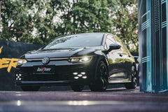 Volkswagen GTI & R-line MK8 2022-ON with Aftermarket Parts - V2 Style Pre-preg Carbon Fiber Front Lip from BCTXE Tuning