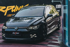 Volkswagen GTI & R-line MK8 2022-ON with Aftermarket Parts - V2 Style Pre-preg Carbon Fiber Front Lip from BCTXE Tuning