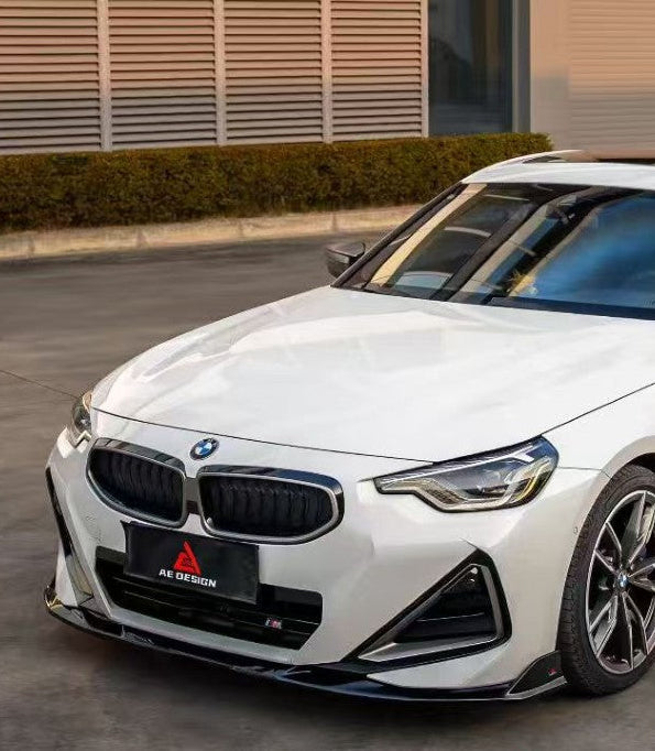 BMW 2 Series M240i 230i (With M-Package Bumper, does not fit base model) G42 2022-ON with Aftermarket Parts - AE Style Front Lip?ABS from ArmorExtend