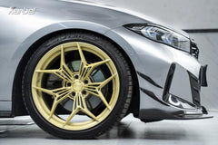 BMW 3 Series 330i (with M-package bumper, does not fit base model) M340i G20 G21 LCI 2023 2024 with Aftermarket Parts - V2 Style Front Canards Pre-preg Carbon Fiber from Karbel Carbon