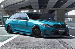 BMW 3 Series 330i (with M-package bumper, does not fit base model) M340i G20 G21 LCI 2023 2024 with Aftermarket Parts - V2 Style Front Canards Pre-preg Carbon Fiber from Karbel Carbon