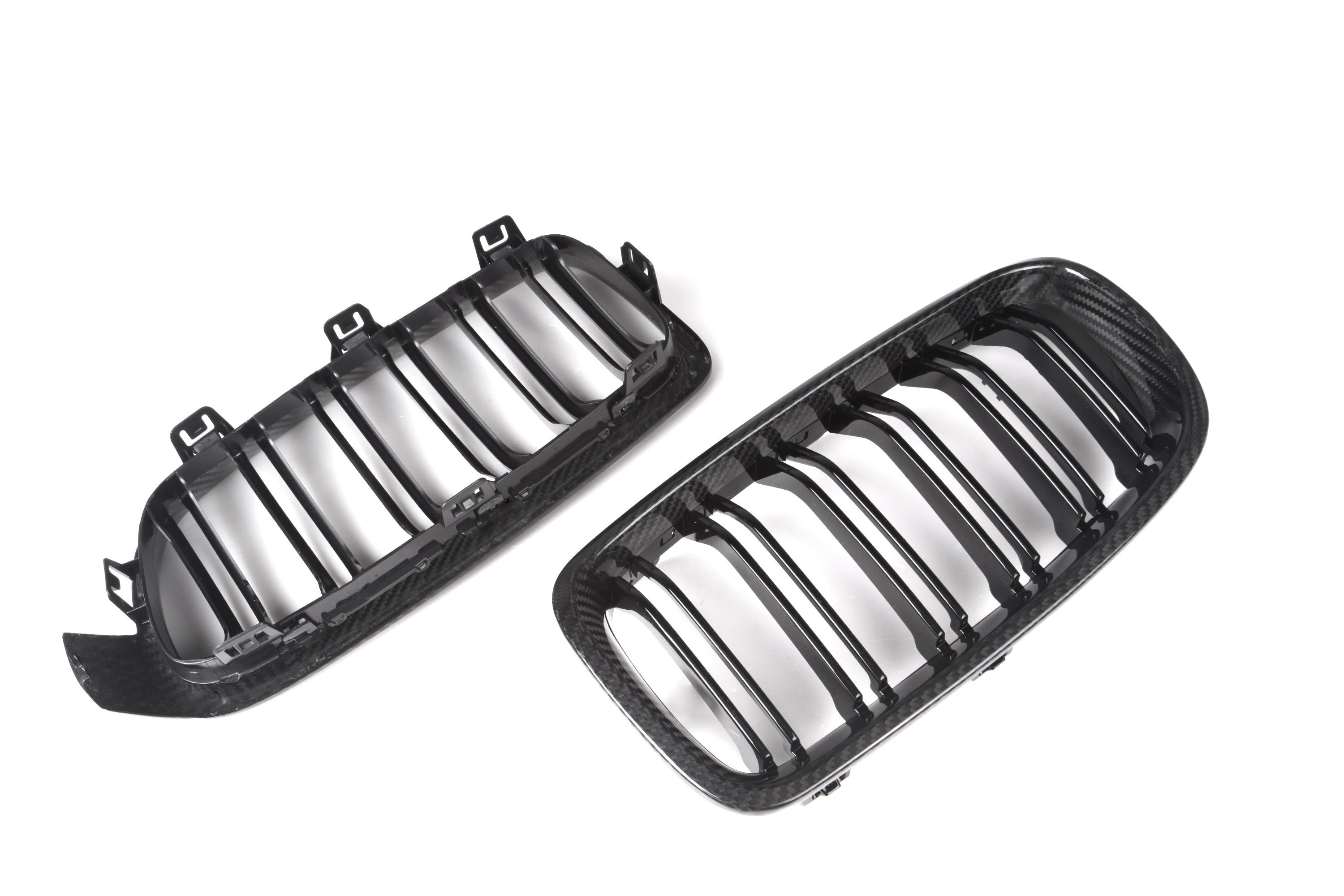 BMW 3 Series M340 340 335 330 328 320 F30 F31 2013 2014 2015 2016 2017 2018 2019 2020 with Aftermarket Parts - Dual Slat Front Kidney Grill Pre-preg Carbon Fiber from Aero Republic