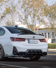 BMW 3 Series M340i 330i (With M-Package Bumper, does not fit base model) LCI G20 G21 2023-ON with Aftermarket Parts - AE V3 Style Rear Diffuser & Canards ABS from ArmorExtend